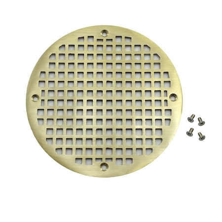 Jones Stephens Nickel Bronze Full Grate Strainer for 2in. Solvent Weld Floor Drain D50213